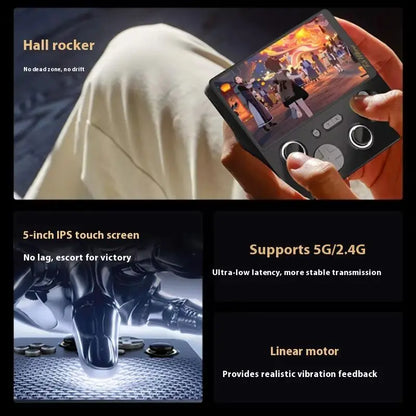 2025 NUEVA consola de juegos GAMEMT E5 Ultra portátil Joystick de efecto Hall 60Hz Pantalla táctil IPS 5000mAh Consolas Android portátiles
