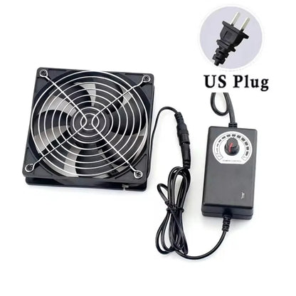Ventilador de refrigeración con controlador, 120mm, 3000RPM, 12cm, 12V, 220V, Btc, máquina, chasis, estación de trabajo, radiador de gabinete, ventilador de servidor