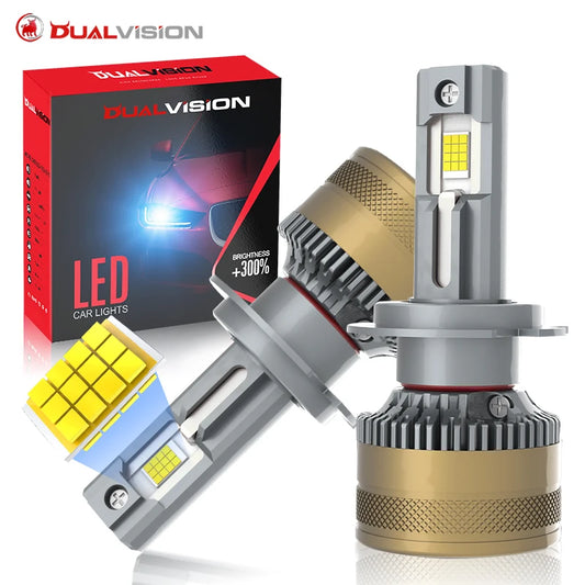 Dualvision 900W 900000LM H7 bombillas de faros Led H4 H11 H8 H1 9005 HB3 9006 HB4 9012 HIR2 EMC Canbus lámpara de coche 6000K Plug and Play