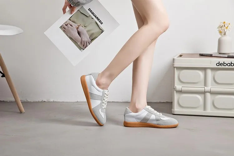 AIYUQI, zapatillas de deporte para mujer, novedad de 2025, zapatos de entrenamiento moral de cuero genuino para mujer, zapatos planos informales de primavera para mujer