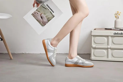 AIYUQI, zapatillas de deporte para mujer, novedad de 2025, zapatos de entrenamiento moral de cuero genuino para mujer, zapatos planos informales de primavera para mujer