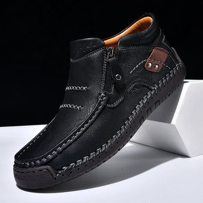 Zapatos informales de cuero de alta calidad para hombre, mocasines transpirables hechos a mano, zapatillas de deporte a la moda, mocasines, zapatos náuticos de marca de lujo
