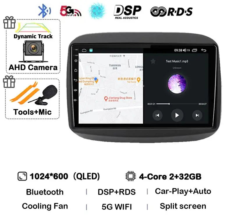 Android15 QLED para Fiat Mobi 2016 2017 2018 -2022 Radio de coche reproductor de vídeo Multimedia navegación GPS estéreo Carplay 4G WIFI sin DVD