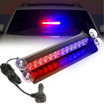 8 luces LED de policía para coche, luz estroboscópica para 12 vueltas de emergencia, lámparas de señal, luz intermitente para camión, parabrisas, luz de advertencia, instrumento
