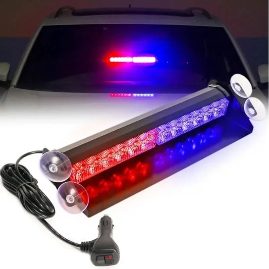 8 luces LED de policía para coche, luz estroboscópica para 12 vueltas de emergencia, lámparas de señal, luz intermitente para camión, parabrisas, luz de advertencia, instrumento