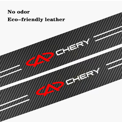 4 Uds pegatina decorativa de protección de umbral de coche para Chery Tiggo 2 3 4 7 8 Pro QQ Iq Fulwin Blossom Fulwin Arrizo