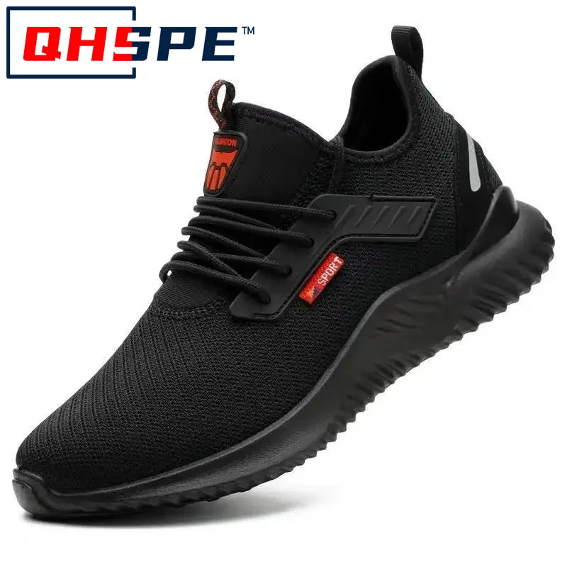 Zapatillas de trabajo con punta de acero para hombre, zapatos de seguridad, botas de trabajo a prueba de perforaciones, calzado Indestructible de moda