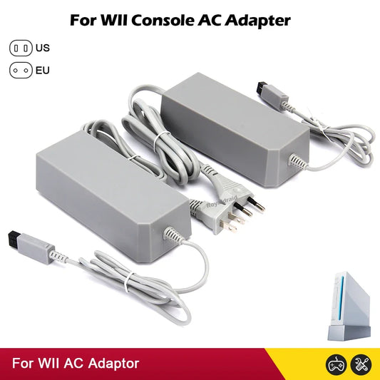 Nuevo adaptador de corriente alterna con enchufe UE EE. UU. para consola Nintendo WII, cargador de Cable de carga 100-240V DC 12V/3.7A, fuente de alimentación para consola Wii