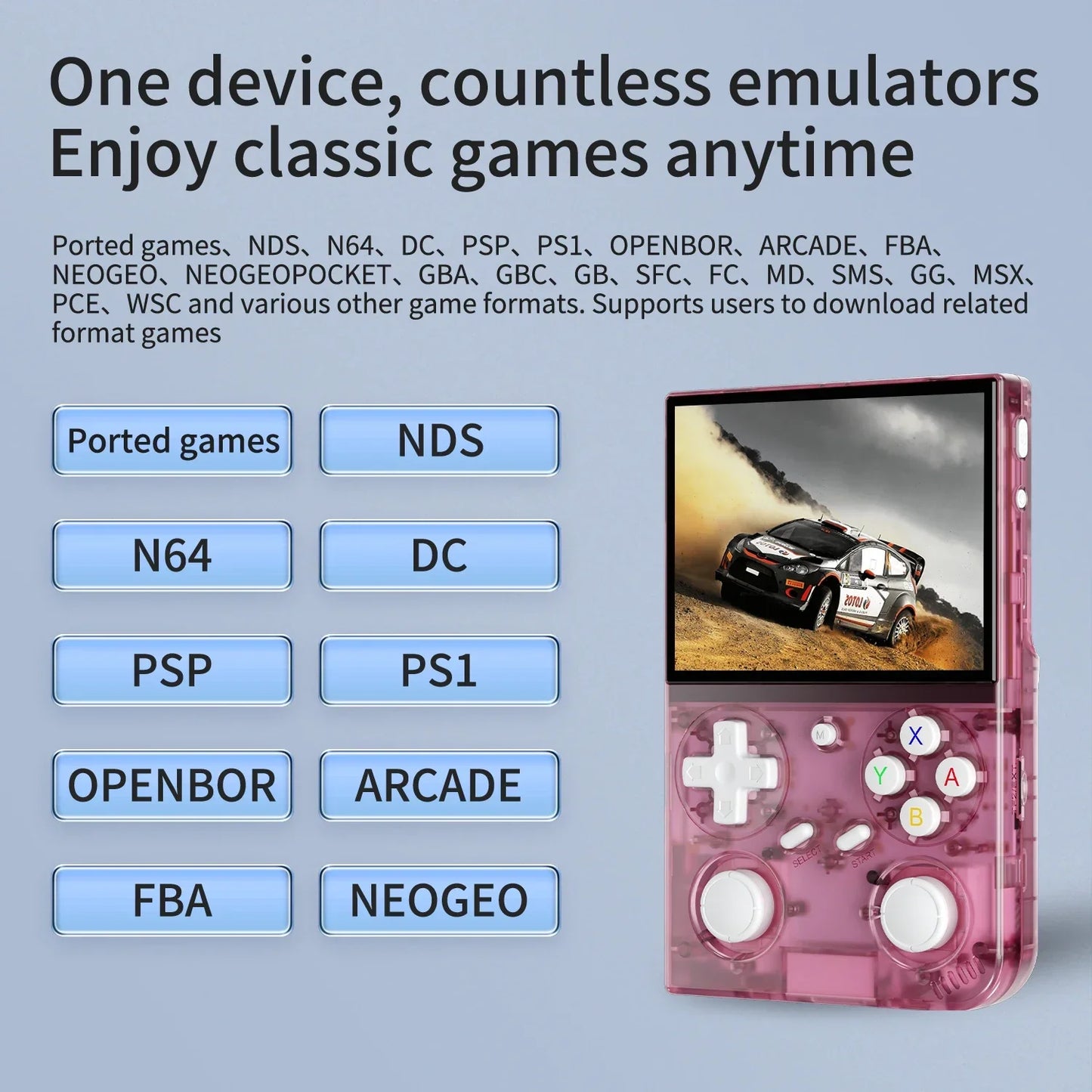 BATLEXP AMPOWN G350 reproductores de juegos portátiles 3,5 pulgadas IPS consola portátil Retro Consolas de videojuegos 3200mAh Linux Mini WIFI C2C