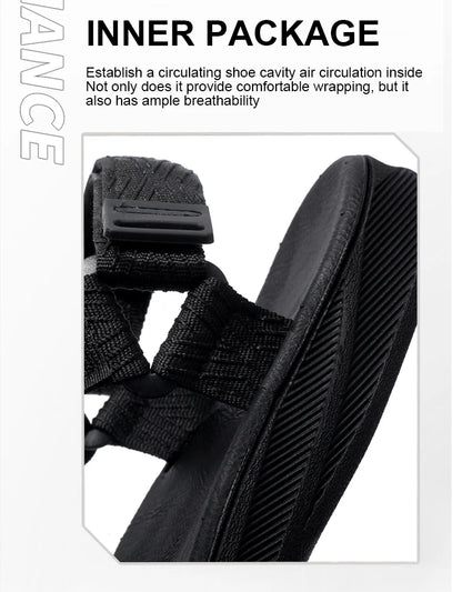 Sandalias Wadable de verano para exteriores, plantilla para esterilla de Yoga con soporte para arco para hombre, zapatillas de playa abiertas de gladiador, zapatos planos antideslizantes y duraderos para hombre