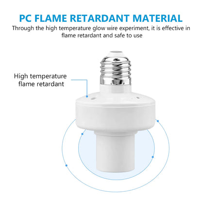 Control remoto inalámbrico E27 portalámparas portalámparas 20M de alcance para bombillas LED portalámparas Kit de interruptor de luz inalámbrico AC180-250V