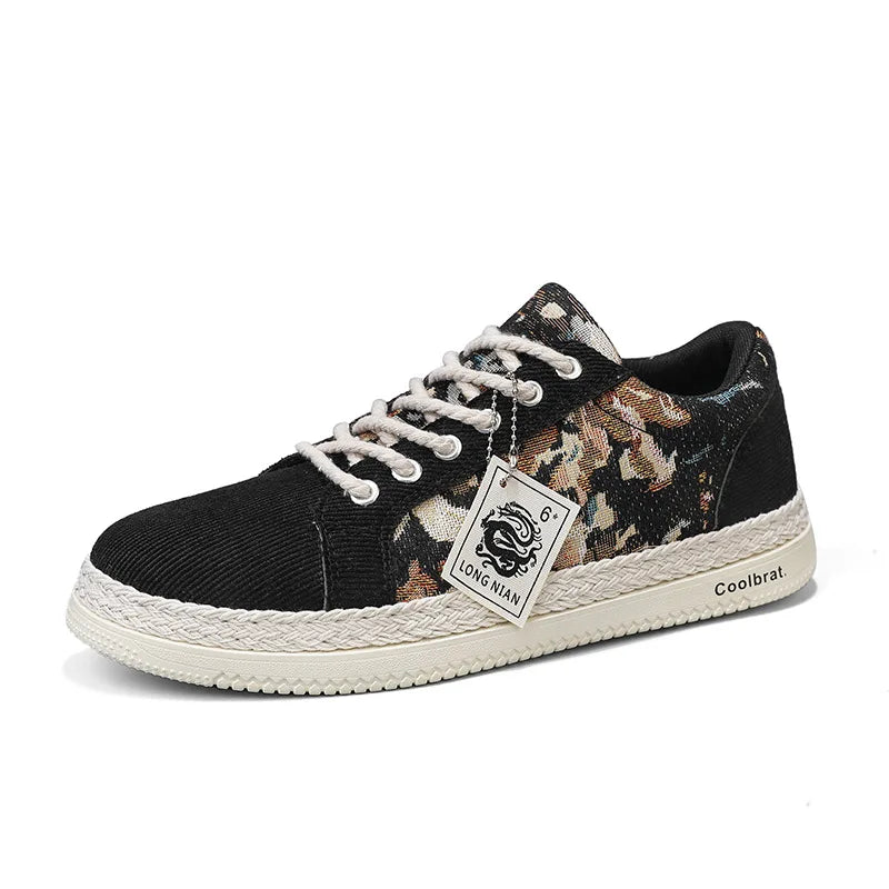 Zapatos de lona para hombre, zapatillas deportivas versátiles de tendencia de verano, informales, 2024