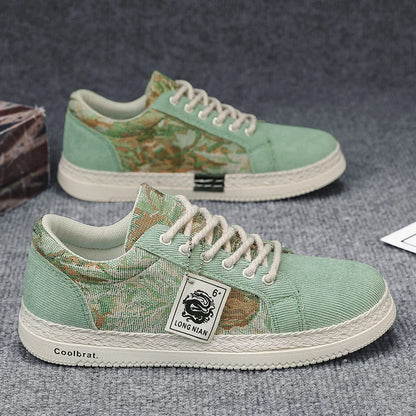 Zapatos de lona para hombre, zapatillas deportivas versátiles de tendencia de verano, informales, 2024