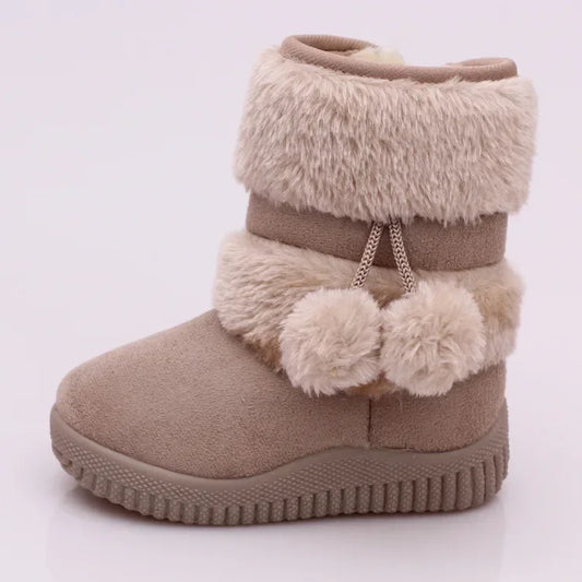 Botas de nieve para niñas, botas cómodas y gruesas y cálidas para niños, botas gruesas de otoño para niños, zapatos de princesa 2023