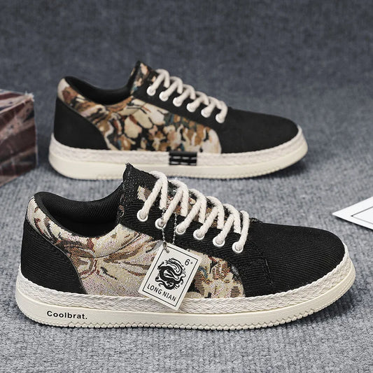 Zapatos de lona para hombre, zapatillas deportivas versátiles de tendencia de verano, informales, 2024
