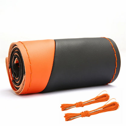 Protector de fibra de carbono para volante de coche, cubierta Universal para coser a mano, Protector de cuero de punto DIY, cubierta trenzada para volante de 38 cm