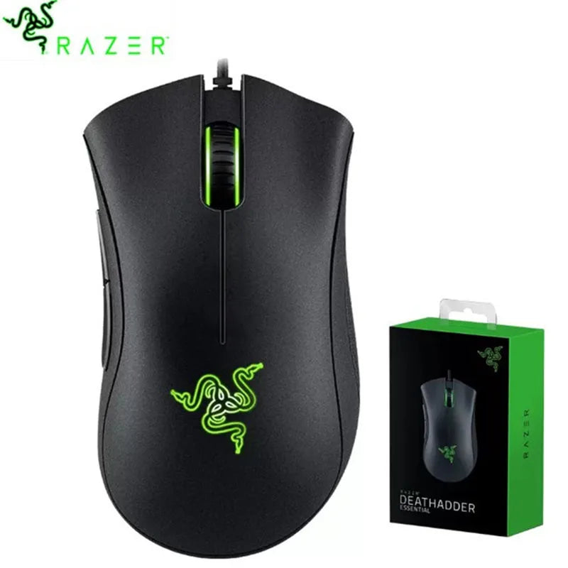 Razer DeathAdder Essential Ratón para juegos por cable/ratones con cable 6400DPI 5 botones independientes para ordenador portátil PC Gamer