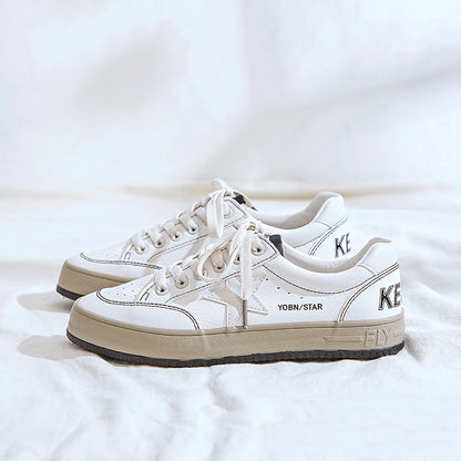 Zapatos Planos de Hombre Estilo Nuevo, Zapatos Deportivos Coreanos de Moda, Zapatos Casus con Tacón Plano, Punta Redonda y...