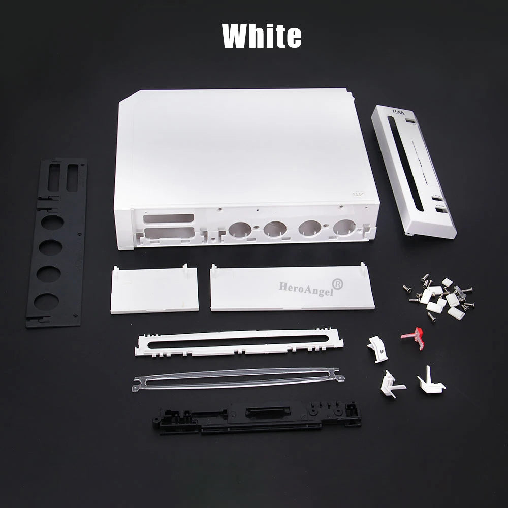 Con cubierta de embalaje al por menor, juego completo de piezas de repuesto de carcasa para consola de juegos Wii, estuche de reparación con botones, 11 colores