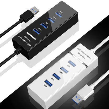 4 puertos USB 3,0 Hub Splitter Cable adaptador 4 /7 Ports 30/120cm  de alta velocidad para escritorio PC Mac Laptop Notebook teclado ratón 2TB Disco Duro móvil