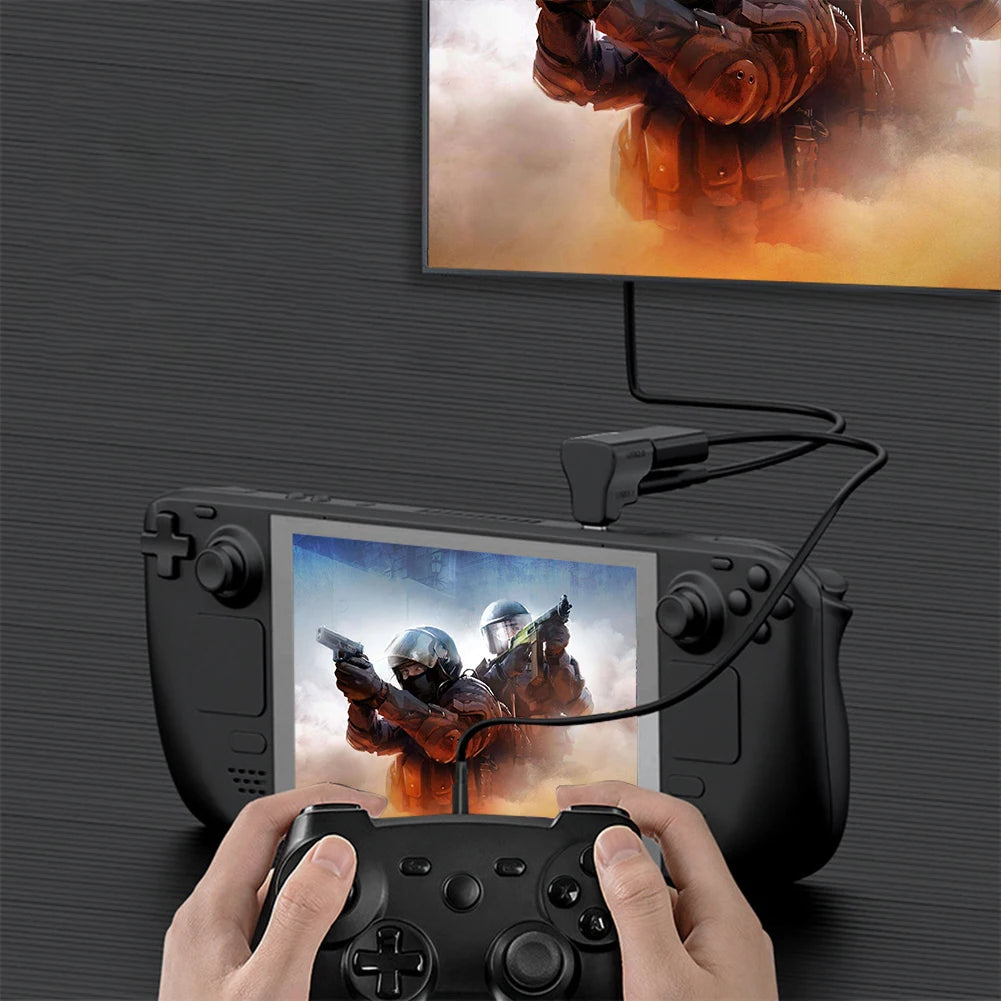 Adaptador USB tipo C en forma de U de 180 grados, convertidor de carga USBC para Steam Deck/Nintendo Switch, transferencia rápida de datos, OTG, 20gbps