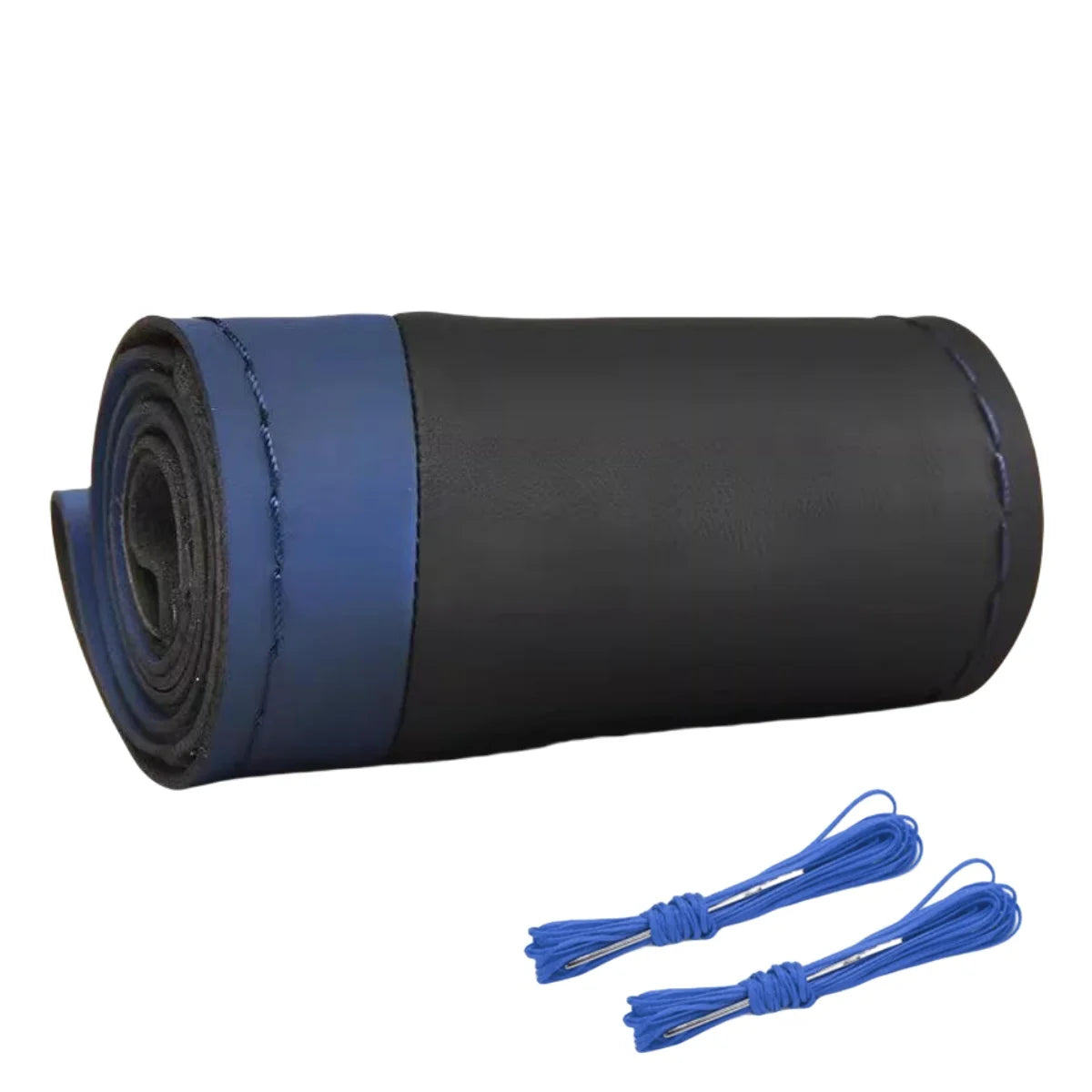 Protector de fibra de carbono para volante de coche, cubierta Universal para coser a mano, Protector de cuero de punto DIY, cubierta trenzada para volante de 38 cm