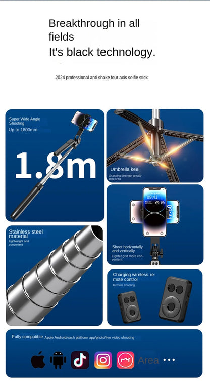 COOL DIER Nuevo trípode para cámara de teléfono inteligente, soporte para trípodes con obturador Bluetooth, soportes inalámbricos para palo de Selfie con soporte para teléfono