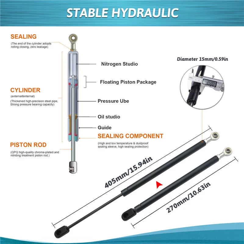 2 unids/set puerta trasera ventana puntales de Gas soporte elevadores para Ford Explorer 1991-2001 Mazda Navajo 1991-1994 accesorios de coche