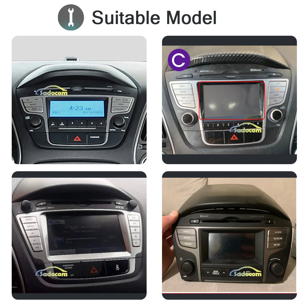 7 "Carplay DSP IPS Android 13,0 8GB + 128GB 8 núcleos reproductor Multimedia GPS Radio Wifi para Hyundai Tucson 2 LM IX35 2009-2015