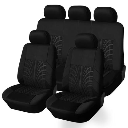 Juego de fundas de asiento de coche bordadas, protección Universal para asiento de coche Dacia Duster Sandero Renault Clio Fiat Panda Lancia Ypsilon
