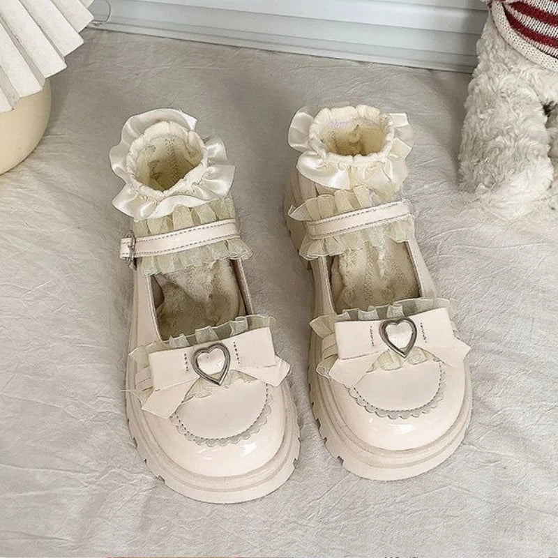 2025 NOVEDAD DE VERANO colegiala JK mocasines zapatos de plataforma estilo japonés Lolita Y2K Kawaii Jirai Kei moda