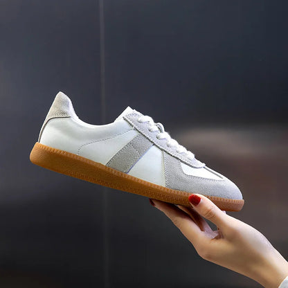 AIYUQI, zapatillas de deporte para mujer, novedad de 2025, zapatos de entrenamiento moral de cuero genuino para mujer, zapatos planos informales de primavera para mujer