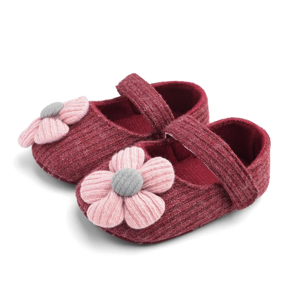 Zapatos de algodón para niñas de 0 a 18M, zapatos Retro de algodón para primavera y otoño para niños pequeños, primeros caminantes de fondo suave