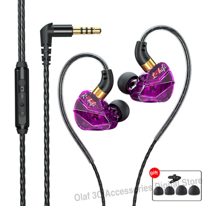 OLAF 3,5mm Jack tipo C enchufe auriculares con cable auriculares de graves HIFI auriculares intrauditivos Gamer auriculares manos libres para Xiaomi Huawei Samsung