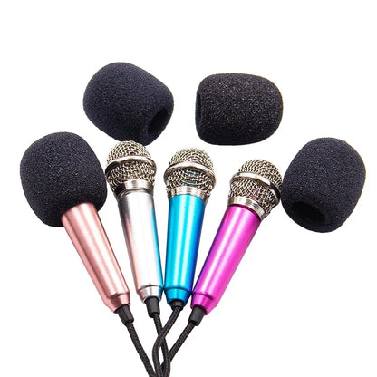 Micrófono de estudio estéreo portátil de 3,5mm, Mini micrófono de Karaoke KTV para teléfono inteligente, portátil, PC, micrófono de Audio portátil de escritorio