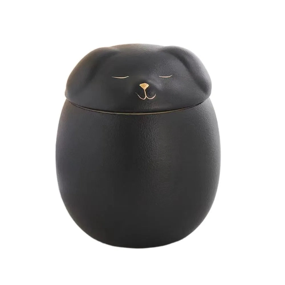 Urna funeraria de cerámica para mascotas, bonita caja de almacenamiento de cenizas de 200ml, tarro sellado a prueba de humedad, urnas de cremación para perros y gatos, suministros para perros