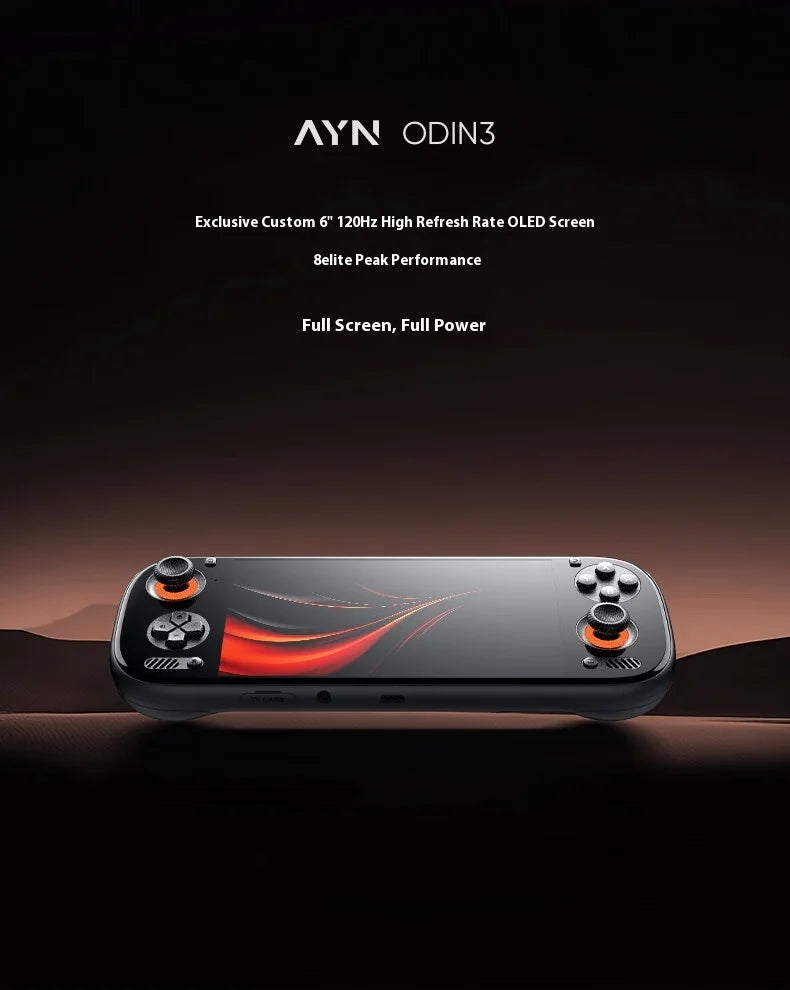 Consola de juegos AYN Odin 3, 6 pulgadas, 1080P, 120Hz, pantalla AMOLED, consola de juegos de 8000mAh, Joystick de efecto Hall/disparador, consolas de juegos portátiles