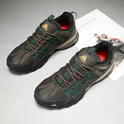 HIKEUP, zapatillas antideslizantes con amortiguación transpirable, zapatos de senderismo para hombre, zapatillas deportivas para correr y senderismo, zapatos deportivos de montaña al aire libre para hombre