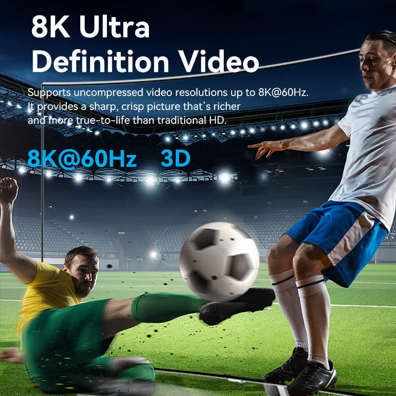 Vention HDMI 2,1 divisor 8K 60Hz 4K120Hz bidireccional 2 en 1 salida para TV Xiaomi Xbox PS4 5 Monitor compatible con HDMI conmutador HDMI