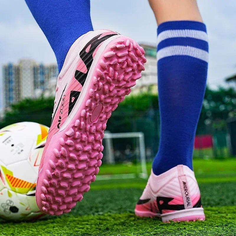 Nuevas zapatillas de deporte para hombre, botas de fútbol, botines de fútbol de caña media, zapatos de fútbol antideslizantes de alta calidad, superventas, FG/TF, fútbol sala interior