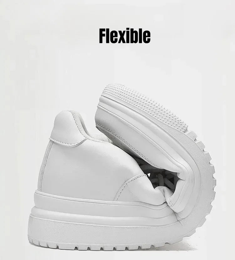 PDEP, nuevos zapatos con aumento De altura para Hombre, Zapatillas con elevador Invisible De 10cm, Zapatillas deportivas De cuero blanco, Zapatillas De Hombre talla grande 46