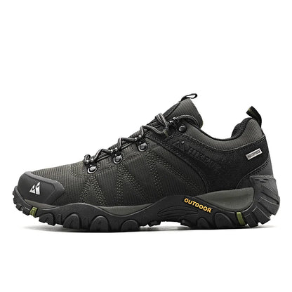 HIKEUP-zapatos de senderismo antideslizantes para hombre, calzado transpirable para exteriores, resistente a salpicaduras, para escalada, turismo, montaña