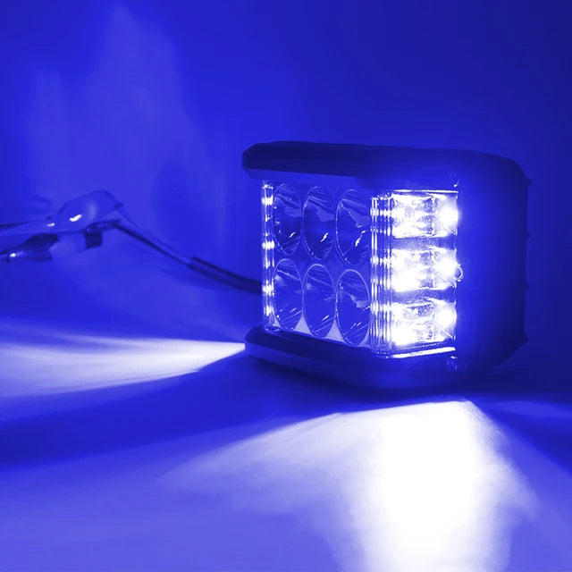 NLpearl-luz LED de trabajo de 4 ", doble cara, lámpara estroboscópica blanca y ámbar, luz intermitente todoterreno para coche, camión, camioneta, barco, Suv