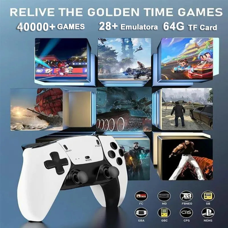 128G Game Stick M15 4K Video TV consola de juegos Gamepads inalámbricos Videojuego 64G 40000 +/50000 + juegos Arcade clásicos HD dos jugadores