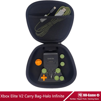 Kit de carcasa de repuesto para controlador Xbox Elite Series 2, funda frontal trasera LB RB, empuñaduras de botón de parachoques, bolsa de transporte