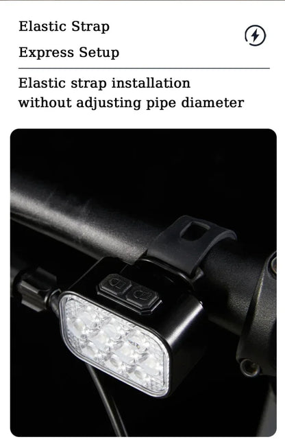 BUCKLOS luz trasera de bicicleta luz delantera 1100mAh LED COB lámpara de bicicleta impermeable USB recargable Mtb luces traseras de bicicleta de carretera piezas de bicicleta