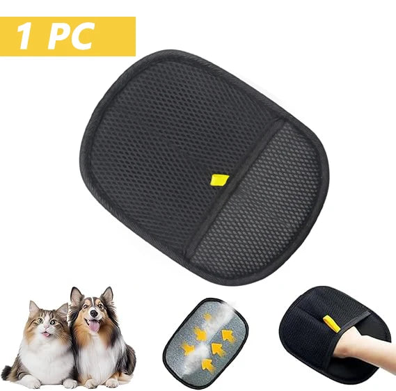 Herramienta de depilación para mascotas, guantes de eliminación estática reutilizables, guantes de aseo de doble cara para mascotas, elimina el pelo de la piel de las mascotas para alfombras