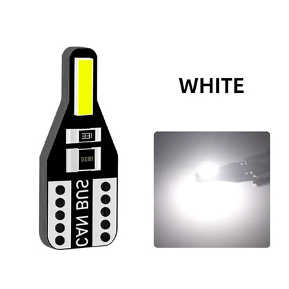 10 Uds T10 W5W bombilla LED Canbus 194 168 7020 Cob 2SMD luces interiores de coche lámpara de lectura bombilla de cuña blanco sin errores
