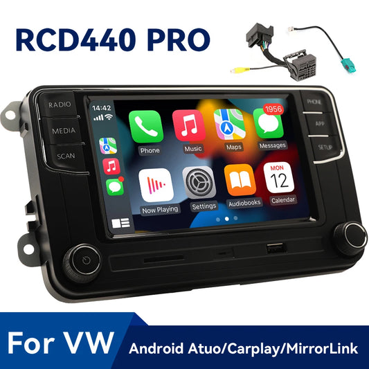 RCD440PRO Carplay Radio de coche para VW PQ Passat B5 B6 Golf MK5 MK6 Jetta 5 6 CC POLO Noame Android Auto Bluetooth MIB Multimedia
