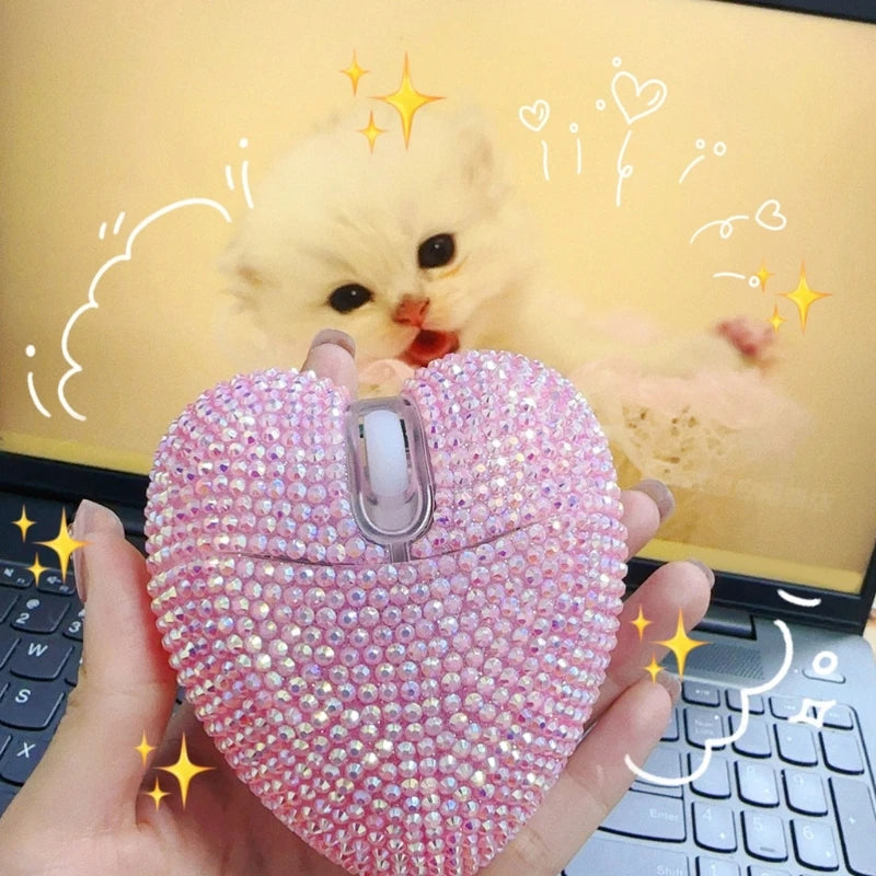 Forma corazón mouse inalámbrico mouse ergonómico para comodidad adecuada para todos los usuarios para establecer x7JC